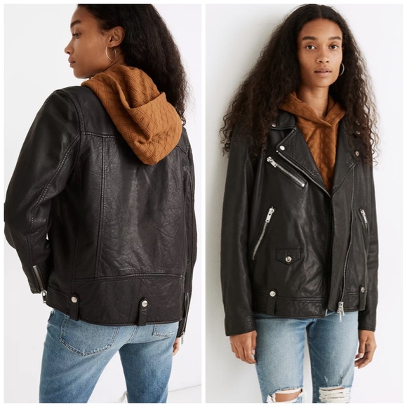 Madewell Jackets & Coats Madewell Washed Leather Oversized